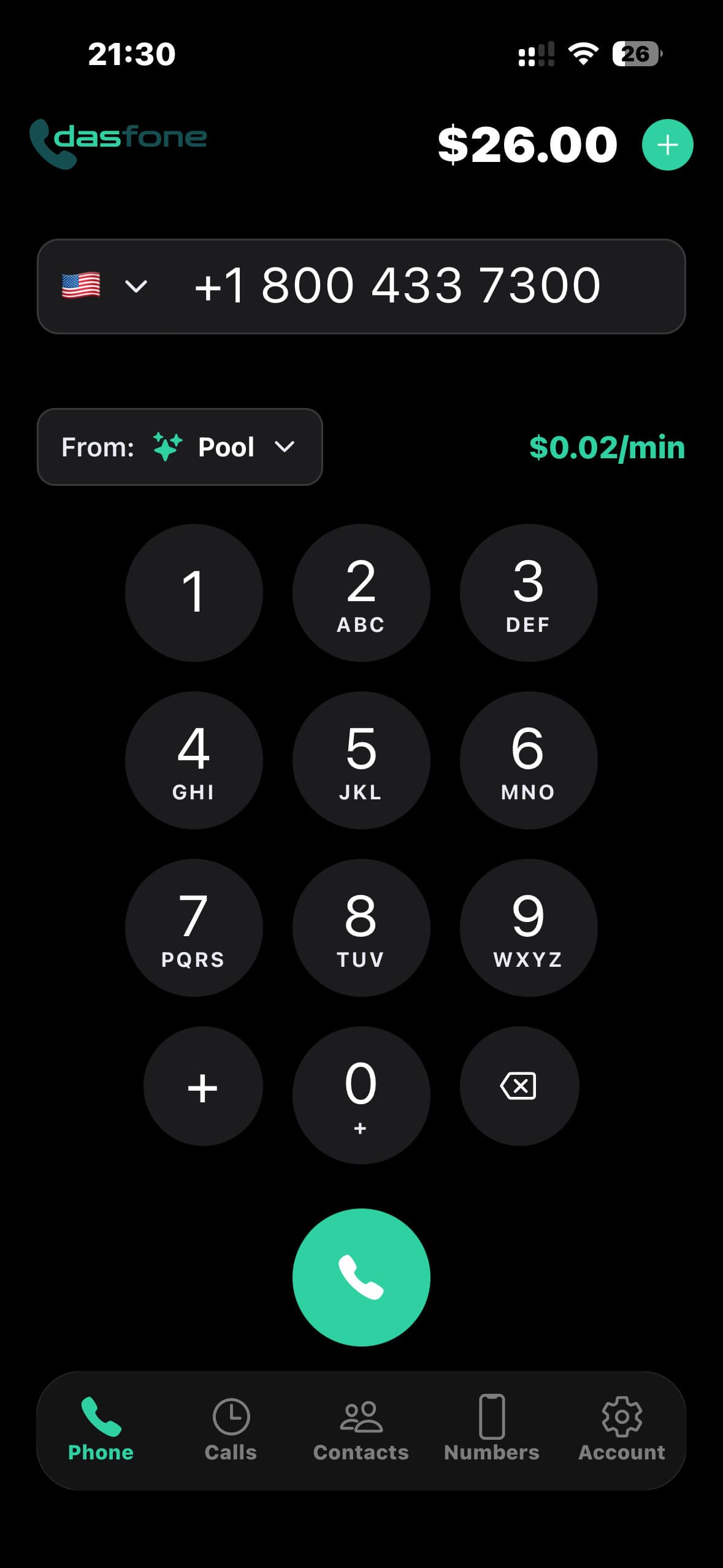 dasfone mobile app